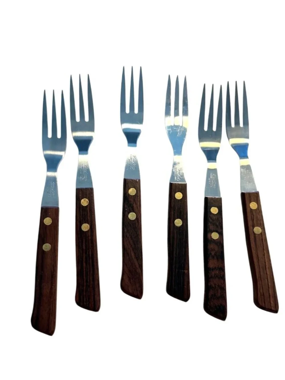 Set of 6 Vintage Kane Kut, Japan Mid-Century Modern Cocktail Forks